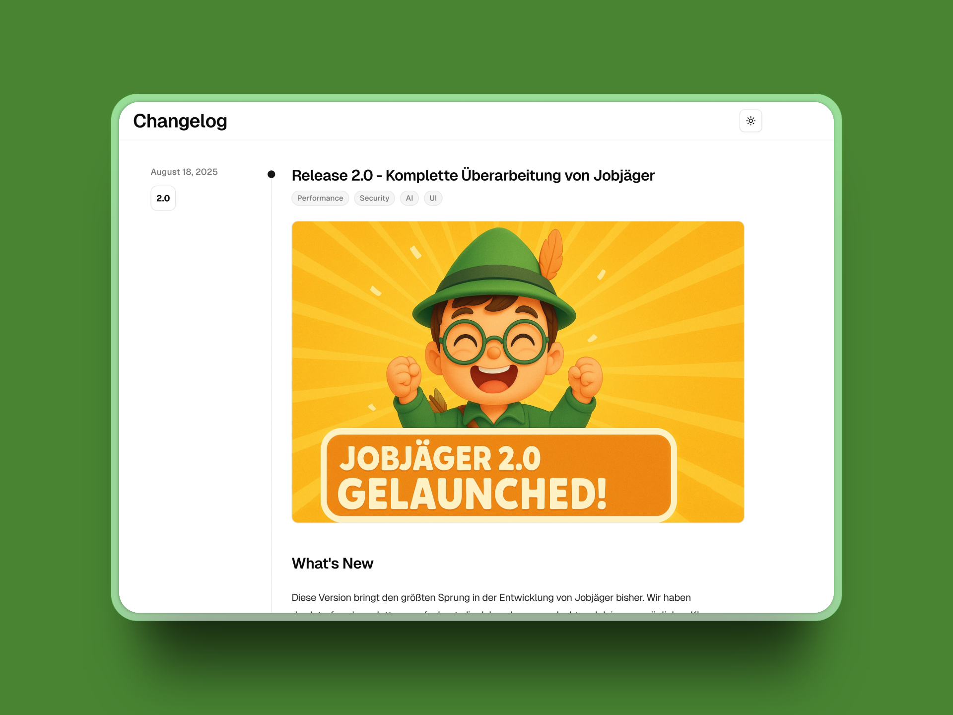 Jobjäger Changelog